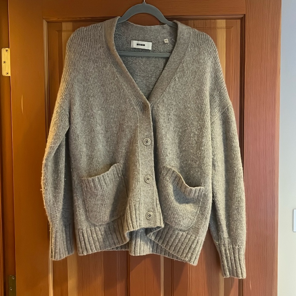 Buck Mason Alpaca Highland Cardigan S Oatmeal